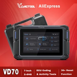 VDIAGTOOL VD70 Car Diagnostic Tools Bidirectional Scan Tool with ECU Coding CAN FD & DoIP 36+ Reset Full System OBD2 Scanner