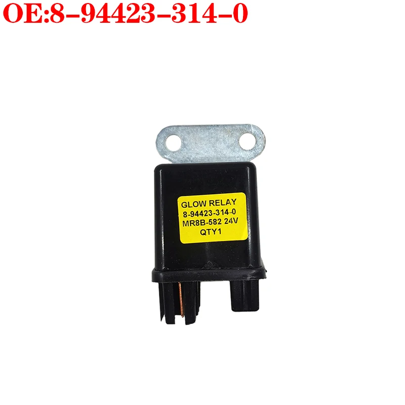 1PCS   Construction Machinery Excavator Parts 8-94258-014-0 8-94423-314-0 Preheat Relay (4 Plugs) for Isuzu 4HK1 Engine New