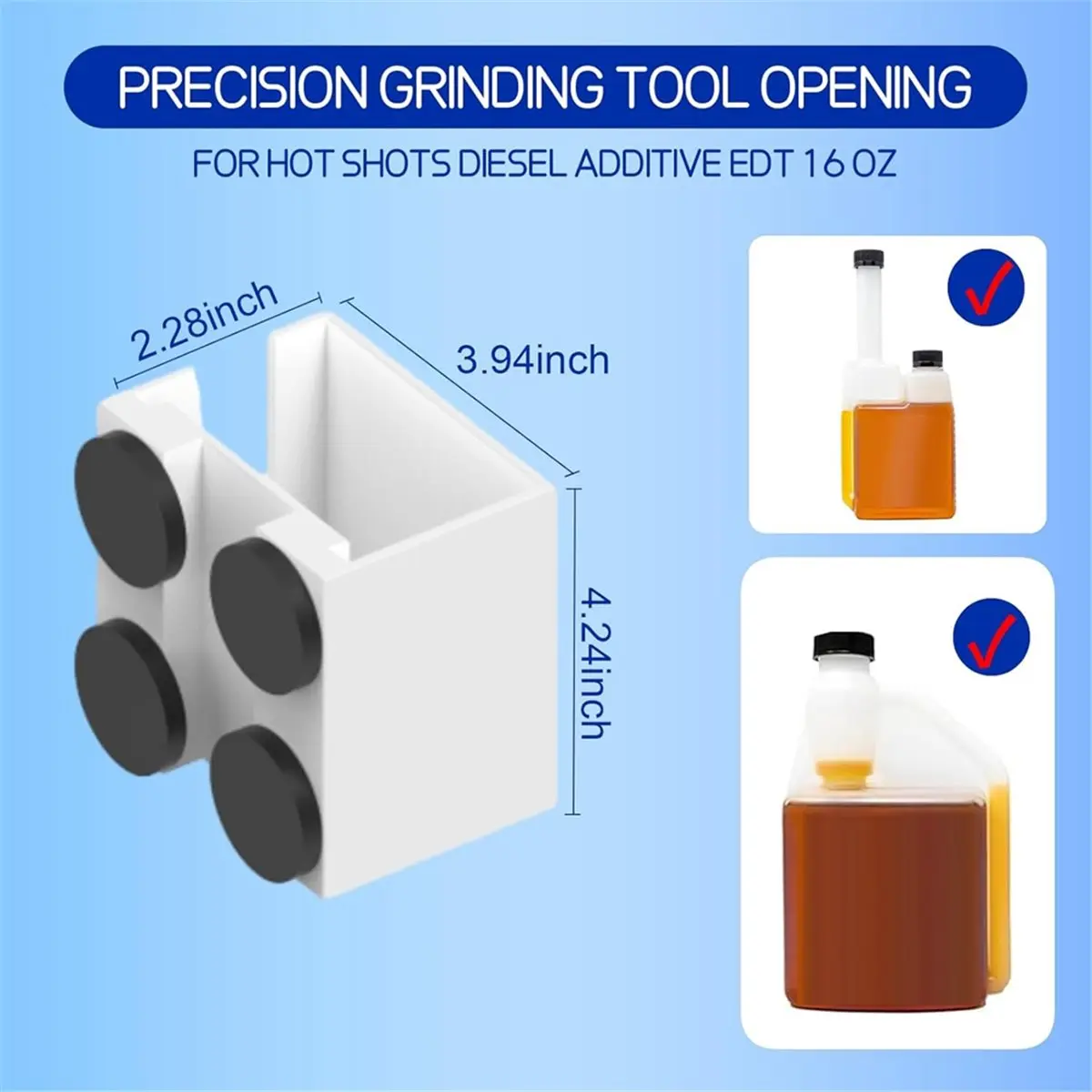 300°F Heat-Proof Magnetic Bottle Holder for Hot 16oz - 88LB Super Hold, Heavy-Duty Spill-Proof Mount