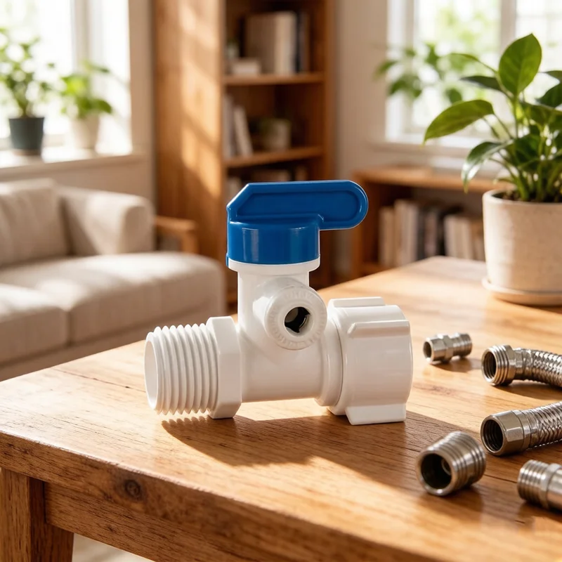 Reverse Osmosis System Connector, 1/2'' Thread Water Adapter with RO Feed Ball Valve, Home Water Purifier Accessories