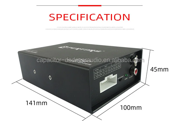 Manual tuning  Car Audio DSP 4-in-6-out  Rated Power 30W*4CH@4Ω Front & Rear Level:High/Middle/Low Full-Frequency RCA Output