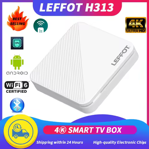LEFFOT H313 Smart TV Box Android 14.0 RK3518 Quad Core 4K HDR Wifi6 Suitable for 2.4G&amp;5G HD Google Player H96 Max H313