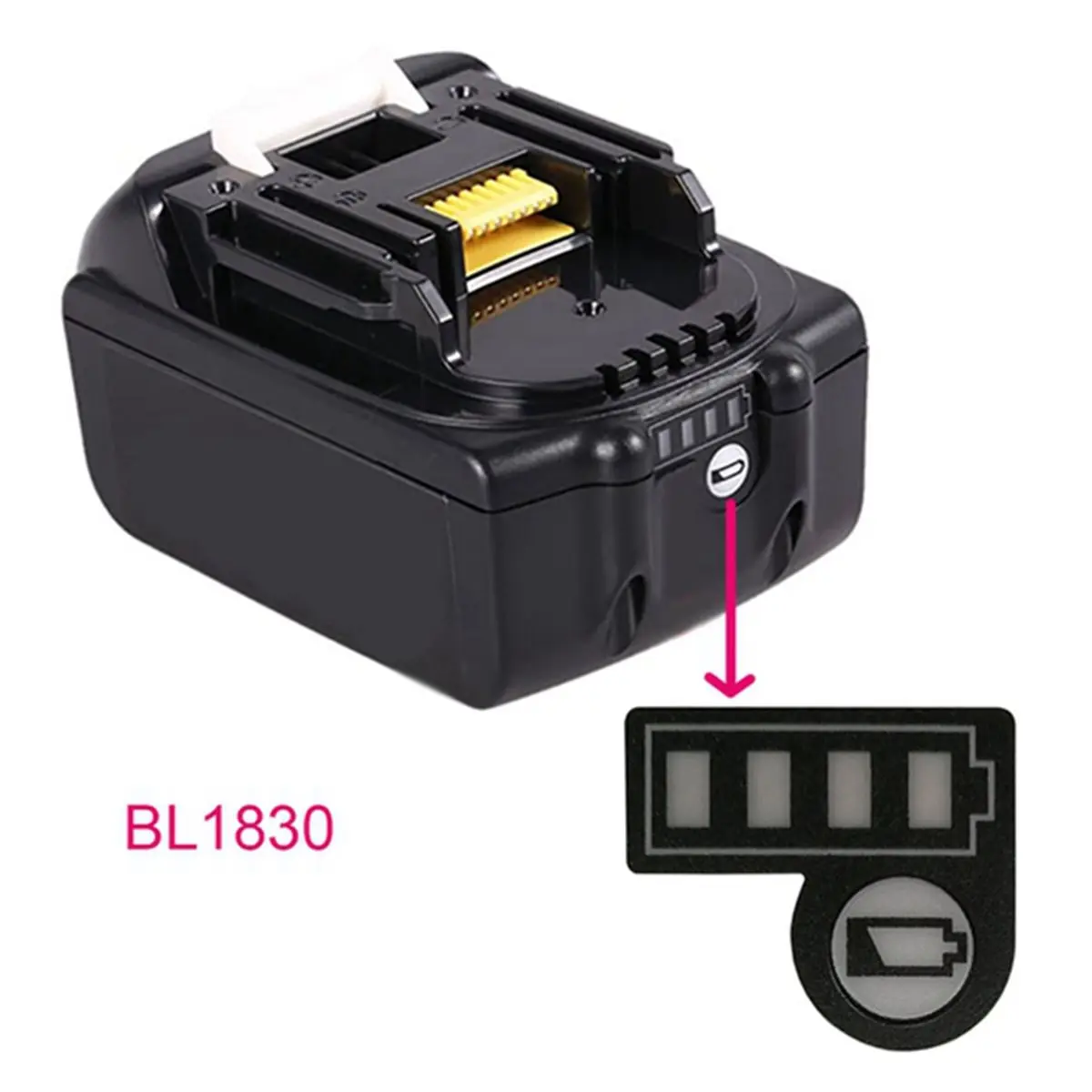 Y351A J~20PCS 18V 및 14 4V 리튬 배터리용 배터리 스티커 교체 라벨 BL1830 BL1430에 적합