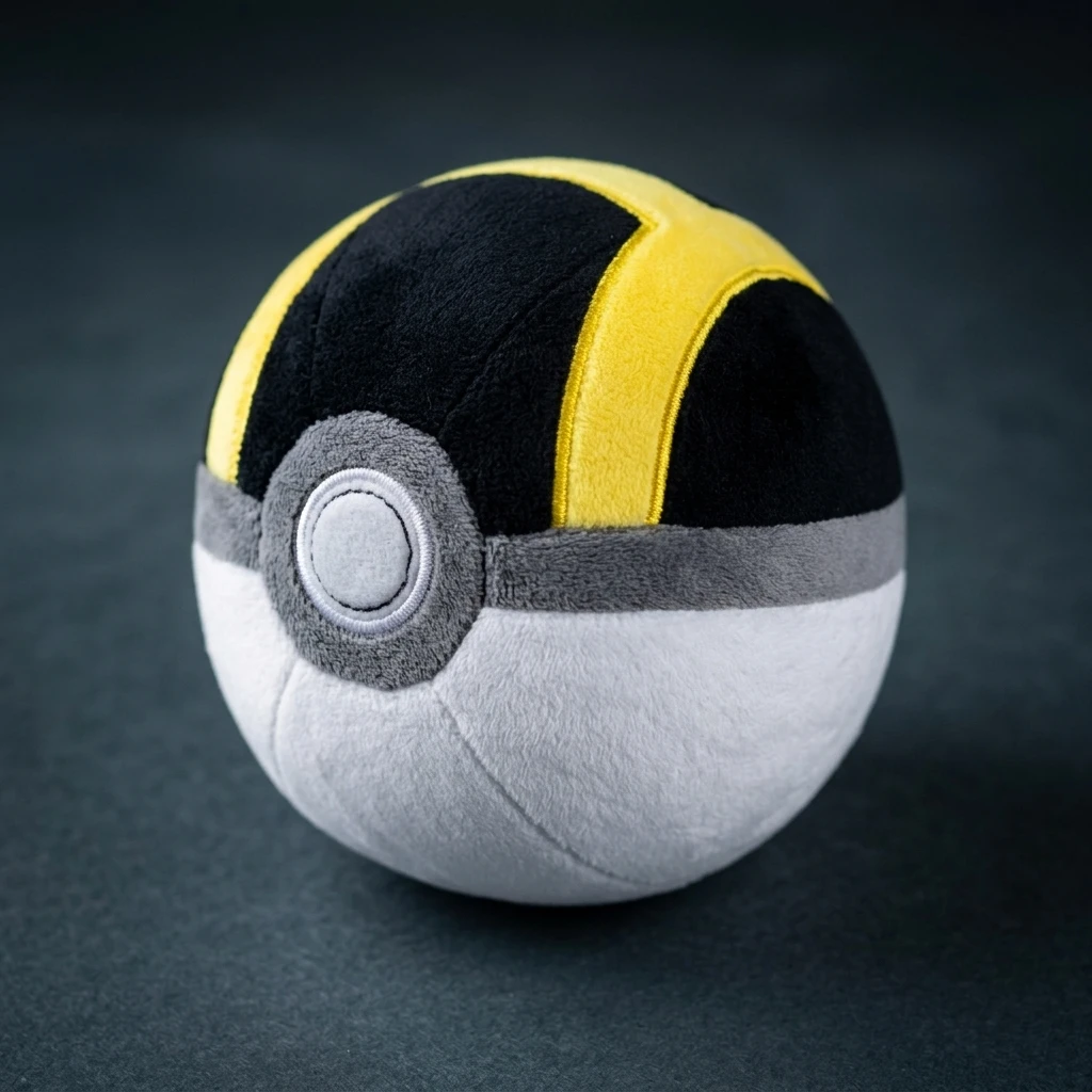 Pokeball Plush Toy 5 Inch 12cm Red Purple Black Blue White Soft Stuffed Ball Doll Collection Gift for Pokemon Fans Kids view 3