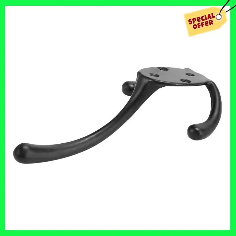 LBER 18PCS Big Heavy Duty Three Prongs Coat Hooks Wall Mounted With 36 Screws Retro Double Utility Rustic Hooks