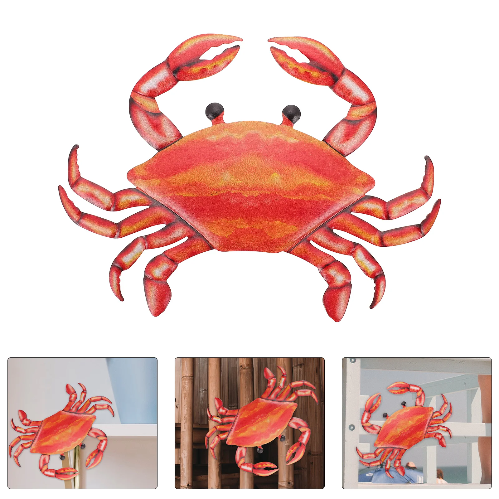 Wall Decoration Pendant Crab Home Ornament Chic Iron Craft Indoor Adornment Country