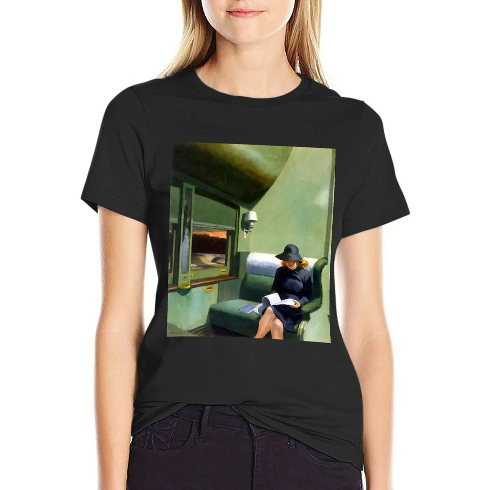 

edward hopper paintings T-Shirt female blacks Womens clothing