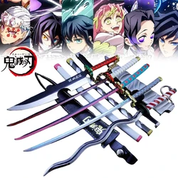 25cm Demon Slayer Katana Ainme Kimetsu No Yaiba Tomioka Giyuu Sword Real Size Japanese Katana Metal Samurai Sabre Decor Gift