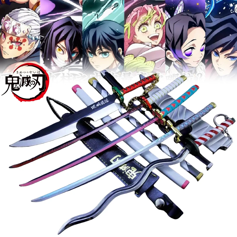 25cm Demon Slayer Katana Ainme Kimetsu No Yaiba Tomioka Giyuu Sword Real Size Japanese Katana Metal Samurai Sabre Kid Toy Gift