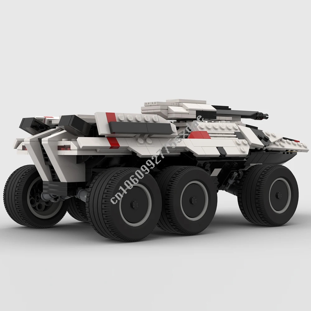 MOC Building Blocks M35 Mako Mass Effect Land Chariot War Tank Model Bricks Vehicle Car DIY Assemble Children Birthday Gift Toys