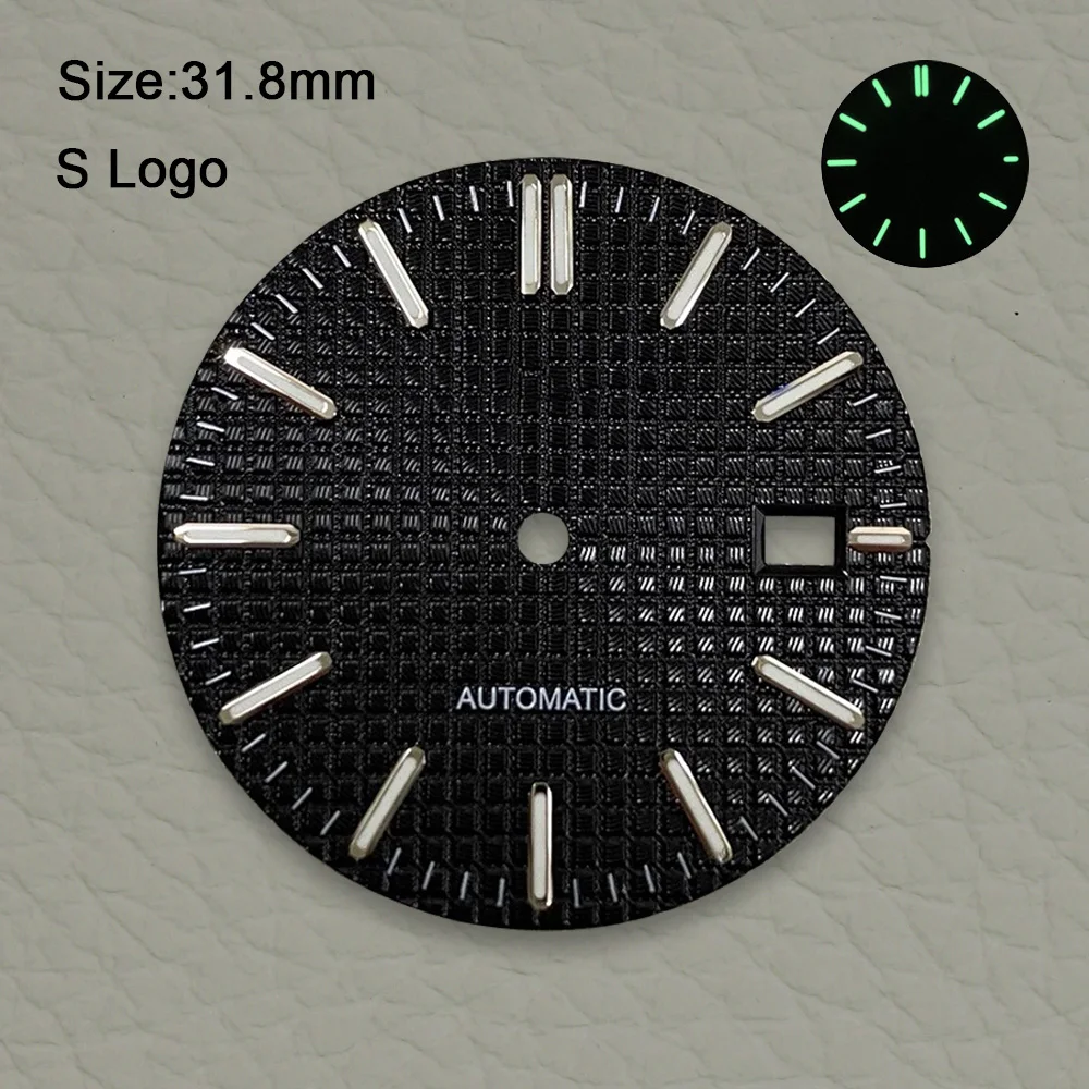 جديد 31.8 مللي متر S شعار الطلب مناسبة ل NH35 NH36 الحركة اليابانية الأخضر مضيئة ساعة عالية الجودة تعديل الملحقات