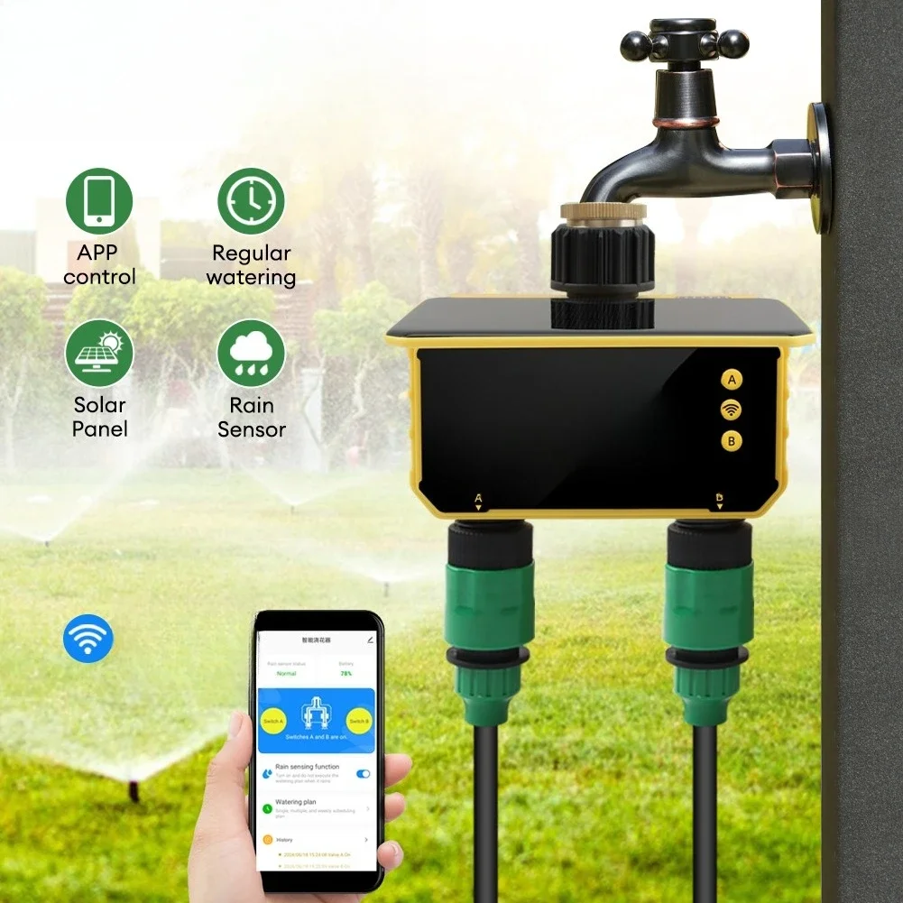 Smart Sprinkler Garden Irrigation System Faucet Controller Wifi Water Timer