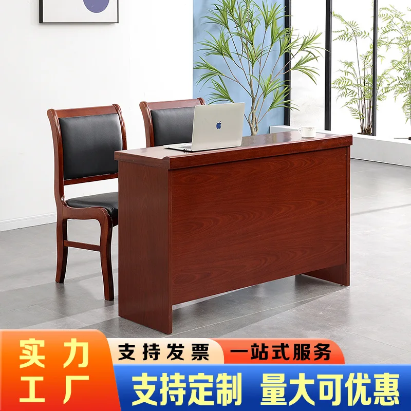 Double conference table, long table and chair combination, painted solid wood