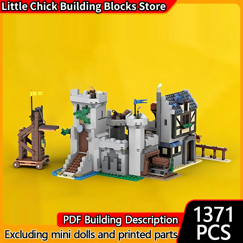 Medieval Castle Model MOC Building Bricks Rock Castle Combo Kit Modular Technology Children Holiday Gifts Assemble Toys Suit