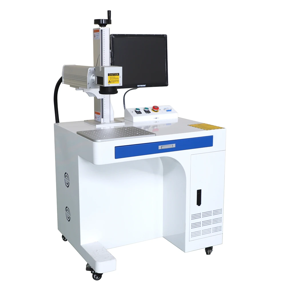 

50W 60W 80W 100W Metal Laser Engraving Machine Gold Silver Fiber Laser Marking Machine For Plastic RAYCUS Laser Source