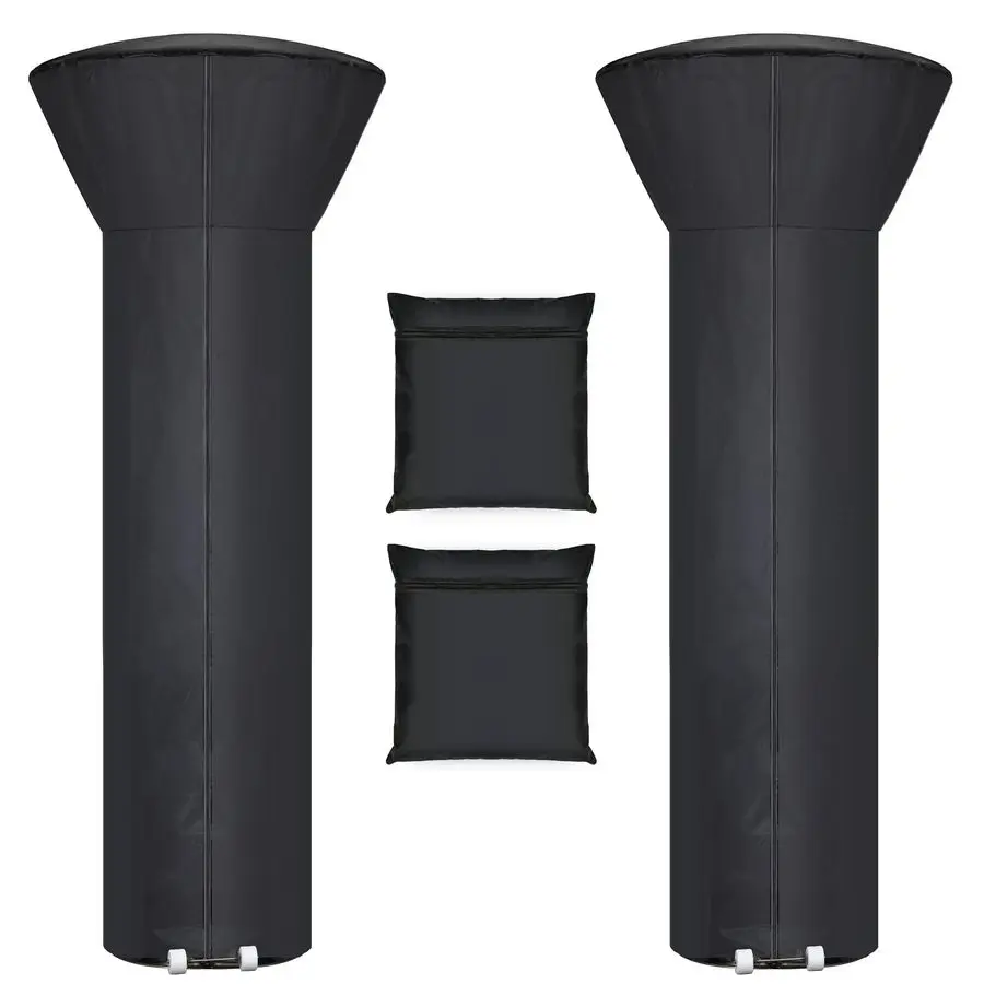 

Чехлы для уличных обогревателей с молнией и сумкой для хранения, водонепроницаемые, пыленепроницаемые, ветроустойчивые, устойчивые к солнечному свету, устойчивые к снегу, черные, 89