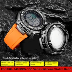 For CASIO PROTREK PRG-240 PRG-130YT PRW-1500 replace strap prg240 prg130 watch band soft silicone strap accessory with tool men