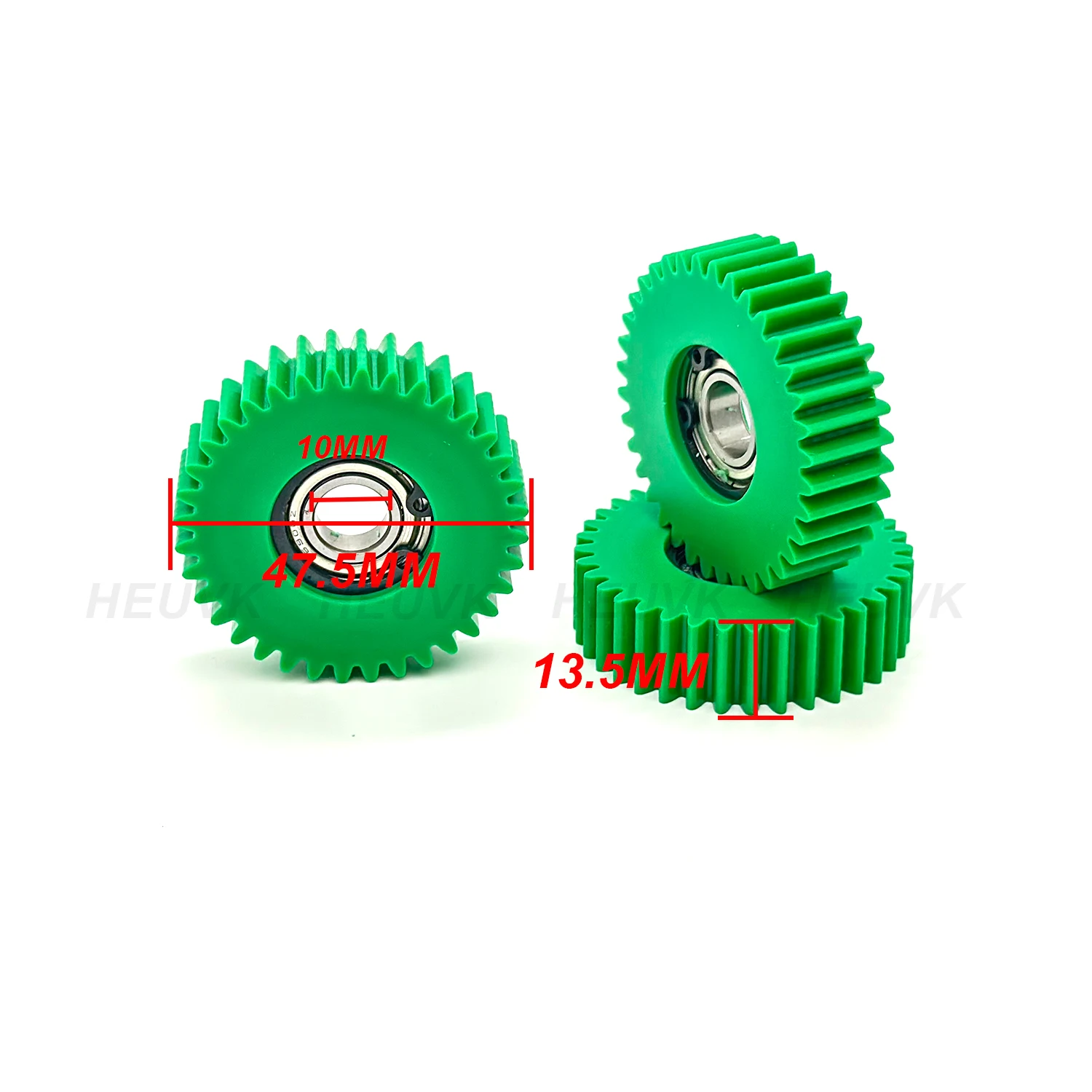 3Pcs 47.5x13.5mm 36 Teeth Planetary Gears 36T Electric Bicycle Gears With 10mm Bearings Electric Bike Nylon Gears For E-bike