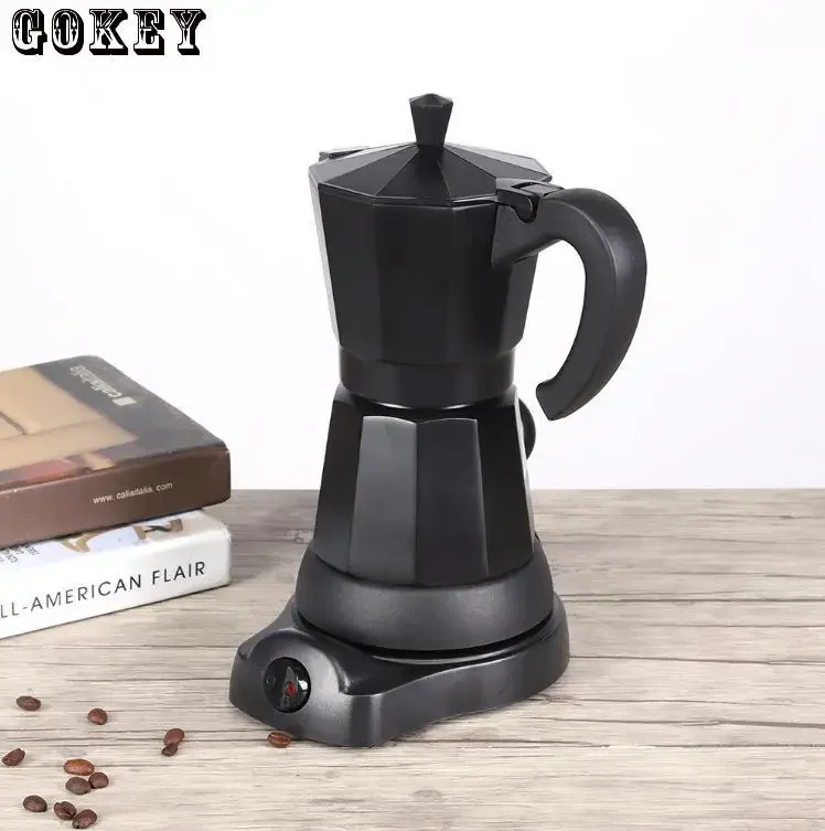 300ml Portable Electric Coffee Maker Stainless Steel Coffe Maker Espresso Mocha Coffee Pot  Portable Coffee Machine A Cafe Gk854