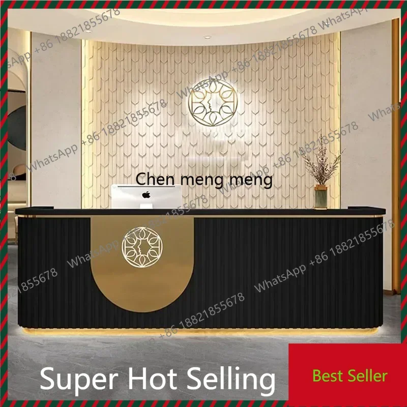 

Luxury Office Reception Desks Cashier Counter Pulpit Bar Mobile Reception Counter Register Minimalist Mostrador Trendy Furniture