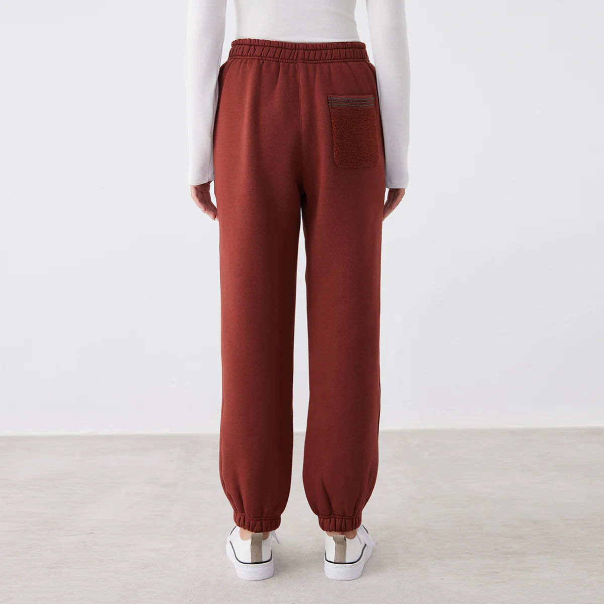 K2708W High Quality Luxury Women\'s Clothing 66% Long Staple Cotton 25% Australian Wool Casual Pants Ladies Trousers