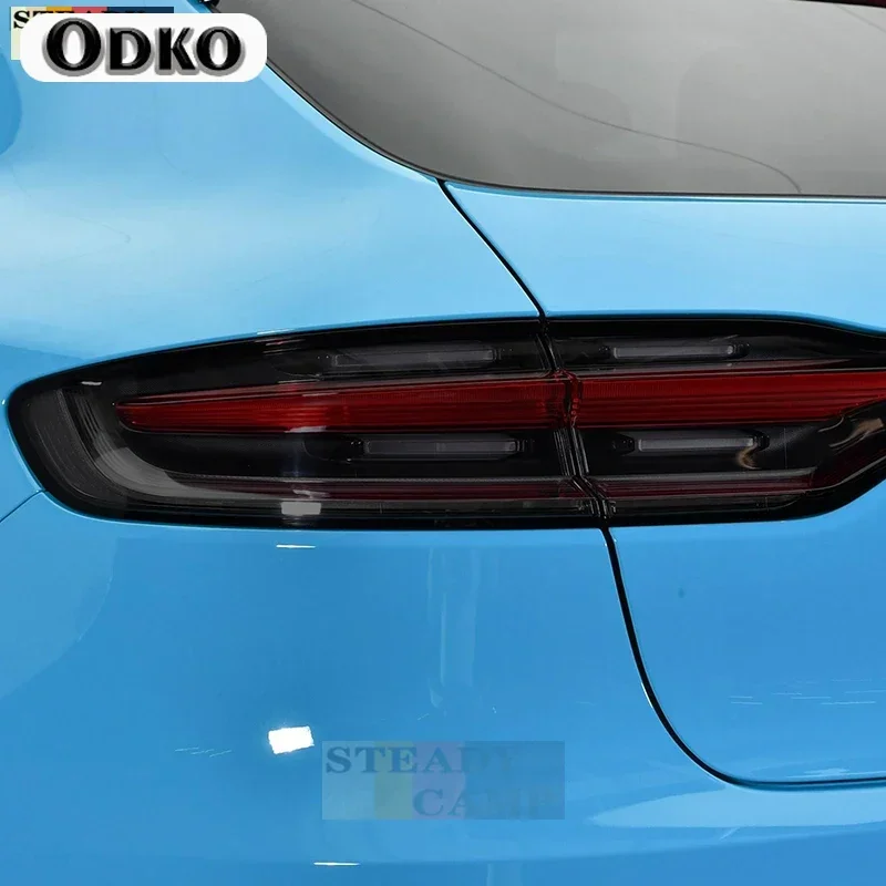 Car Headlight Protective Film Taillight Smoked Black Tint Vinyl TPU Sticker For Porsche Macan S GTS Turbo 2018 2019 2020 2021