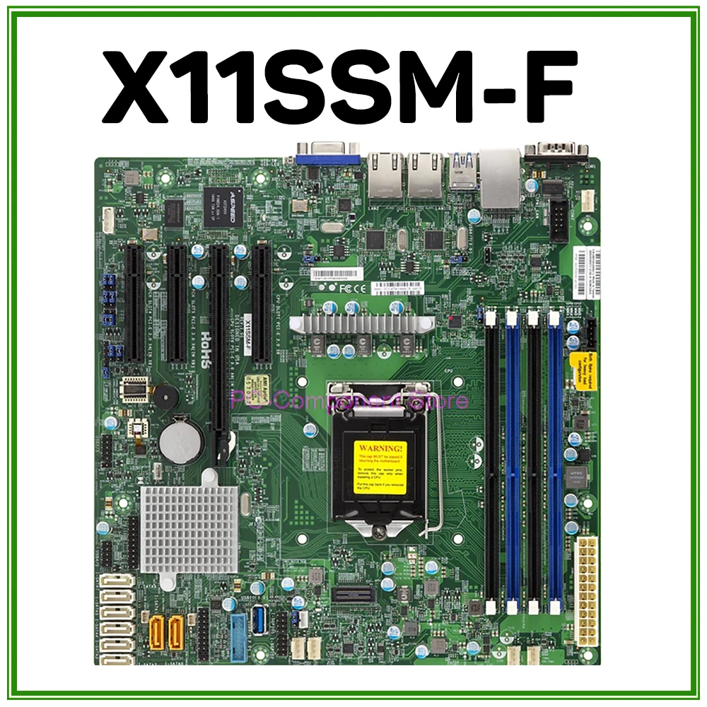 Single-socket Server Motherboard For Supermicro C236 E3-1200 V6 V5 SATA3 (6Gbps) LGA1151 X11SSM-F