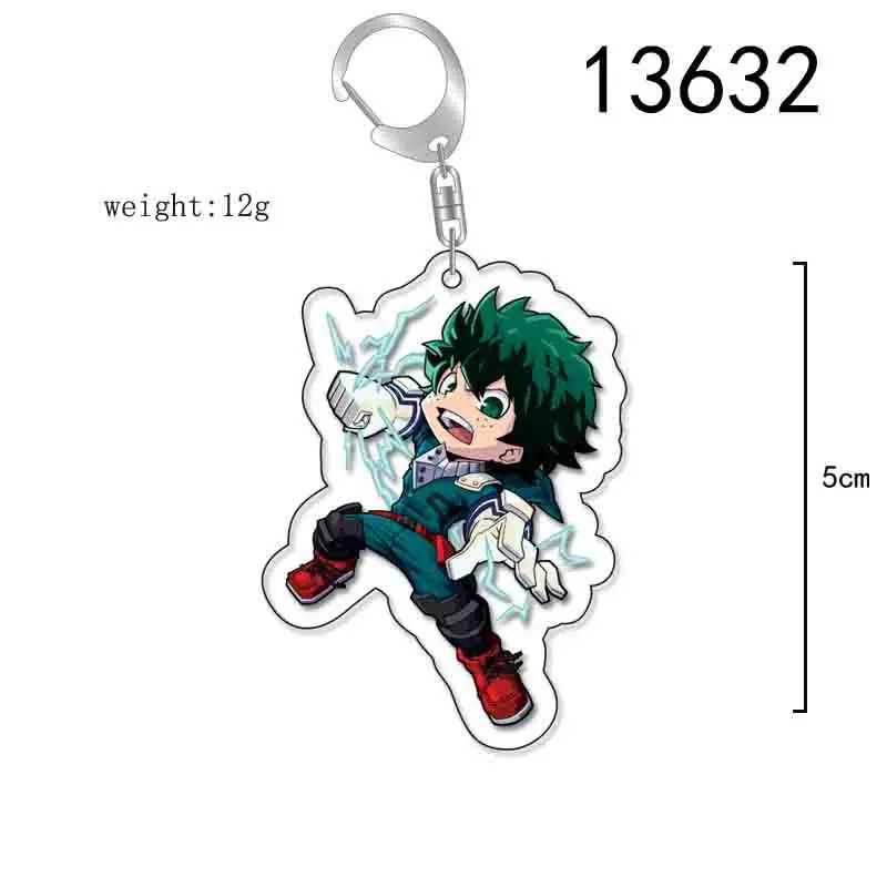 Anime Hero Midoriya Izuku All Might Bakugou Katsuki Cosplay Costume Key Pendant Props Acrylic Keychain Keyring