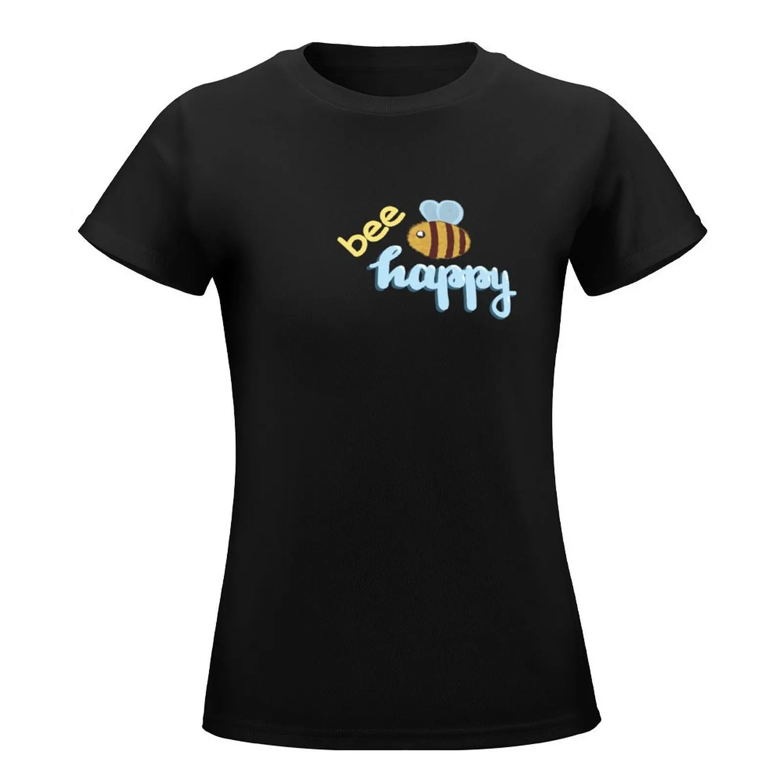 Be(e) happy T-Shirt funny lady clothes Female clothing animal print Woman clothing