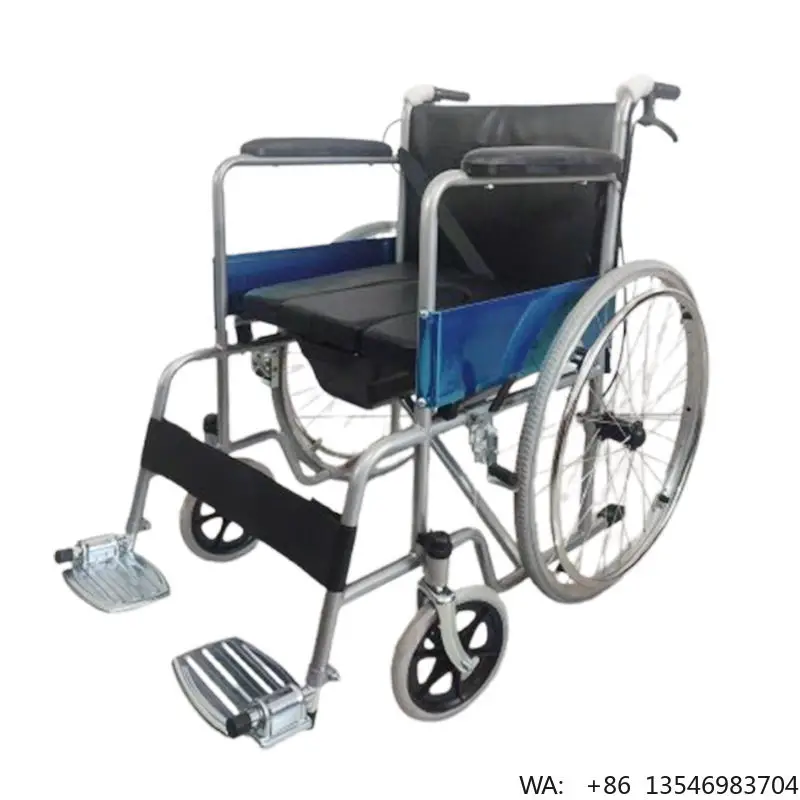 

Hot Selling Wholesale Cheap Lightweight Steel Folding Handicapped Hand Pushed Manual Wheelchair for Disabled CE Certified 2-Year