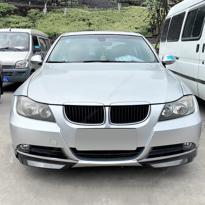 

Накладка-сплиттер на передний бампер, диффузор, обвес, спойлер для BMW 3 серии E90 E91 318i 320i 330i (до рестайлинга, 2005-2008), черный ABS