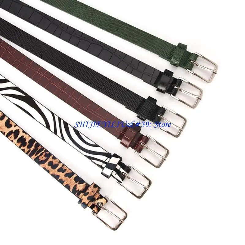 E21F Vintage Women Faux Leather Waist Belt Adjustable Wide Strap Leopard Print Waist Corset for Women Slimming Waist Belt