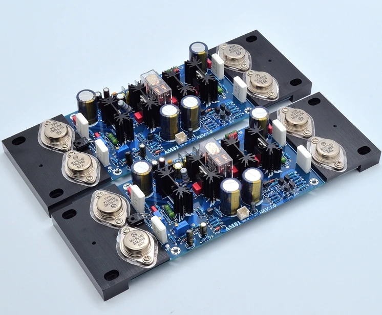 Placa amplificadora estéreo de alta potência 200W * 2 com transistor encapsulado de metal HiFi A81 com circuito de proteção