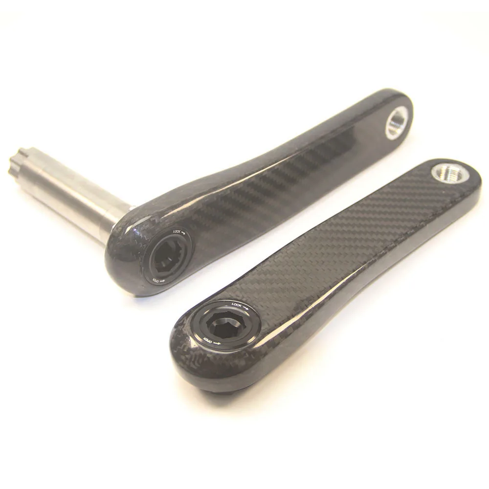 AliExpress CRUZBIKE Road Bike Carbon Fiber Crankset Titanium Alloy Axis 3-Bolt/8-Bolt Direct Mount