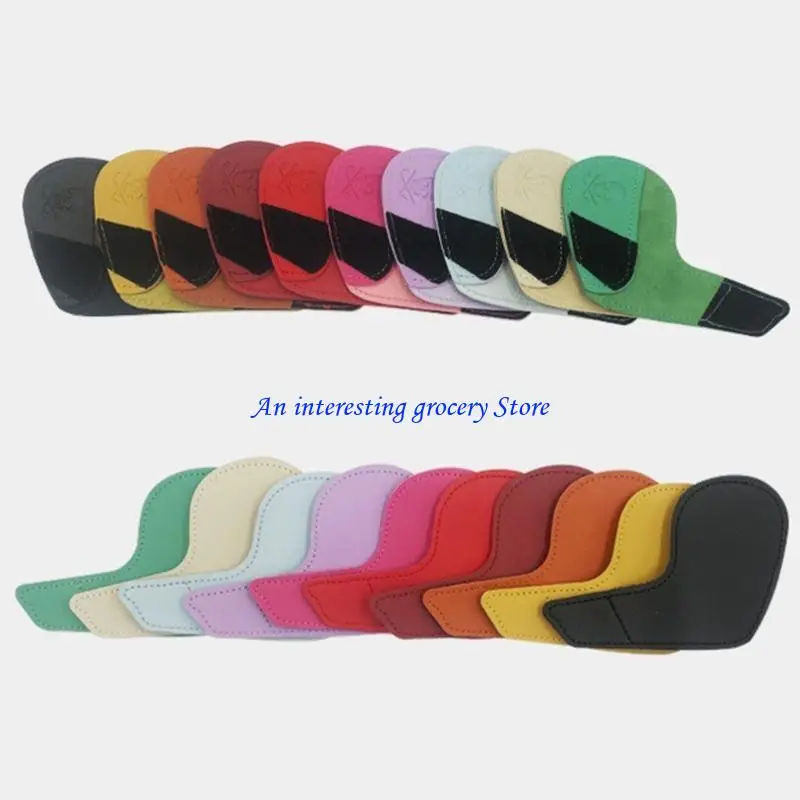 

652D 10 шт. Набор железных чехлов на голову для гольфа Практичный прочный головной убор из искусственной кожи