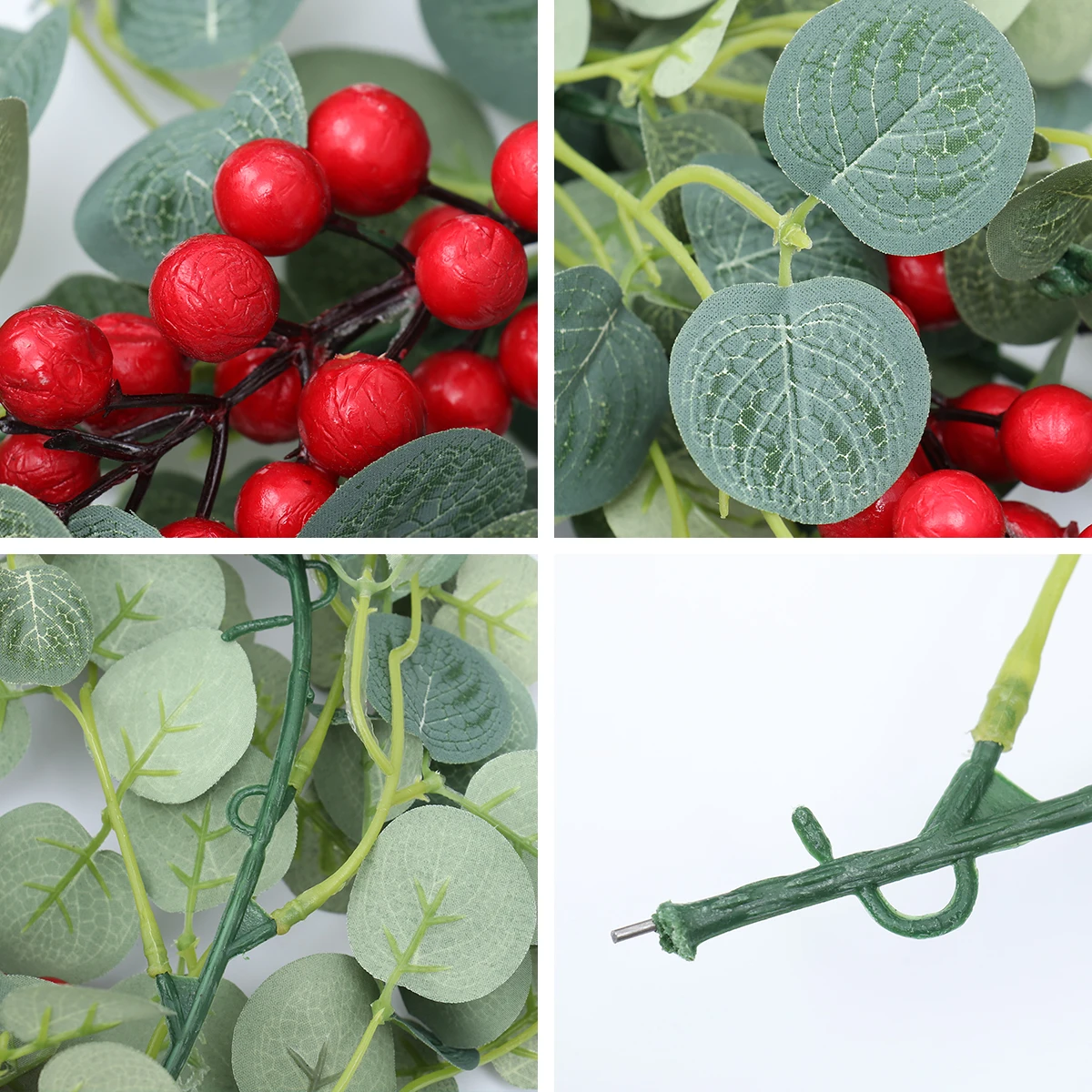 

Lifelike Red Christmas Simulated Christmas Decor Rattan Artificial Fashion Cane Red Berries Cane Plants