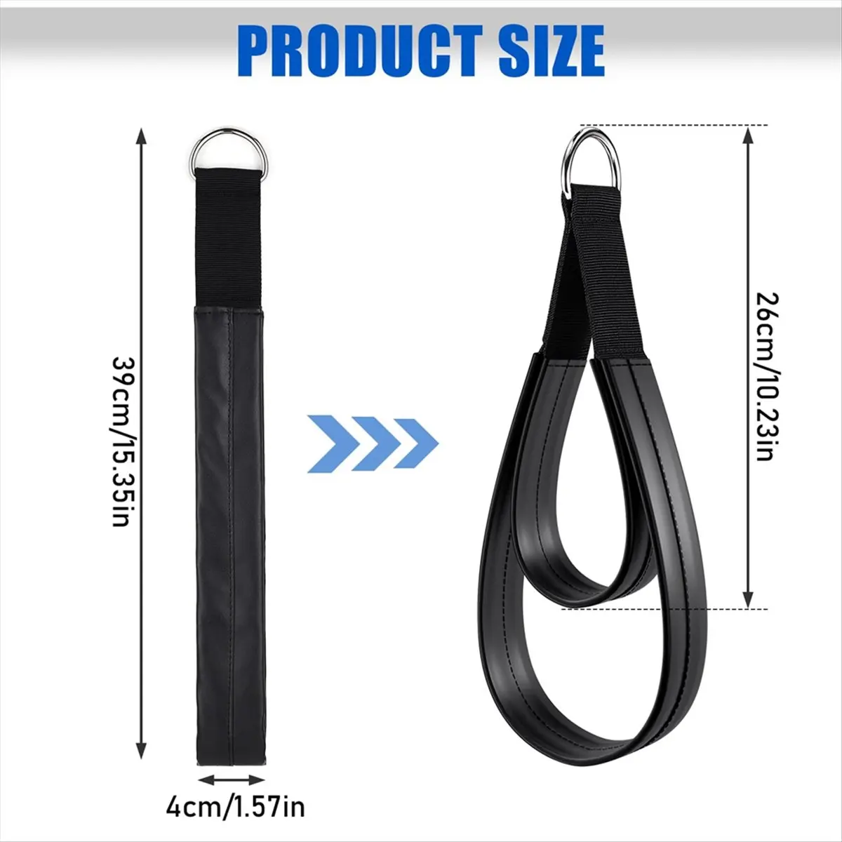 ABME New 2PCS Pilates Straps, Pilates Double Loop Straps for Reformer, Fitness D-Ring Straps Double Loops Padded