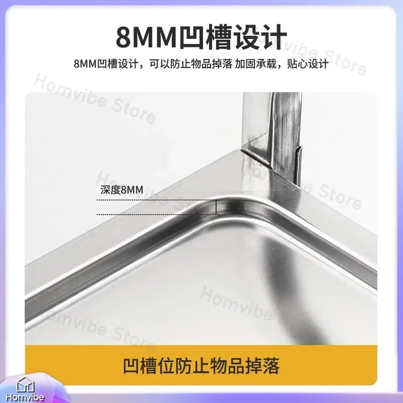 Thickened Stainless Steel Trolley Dining Cart Multi Layer Hotel Trolley Commercial Restaurant Food Cart Mobile Stall Bowl