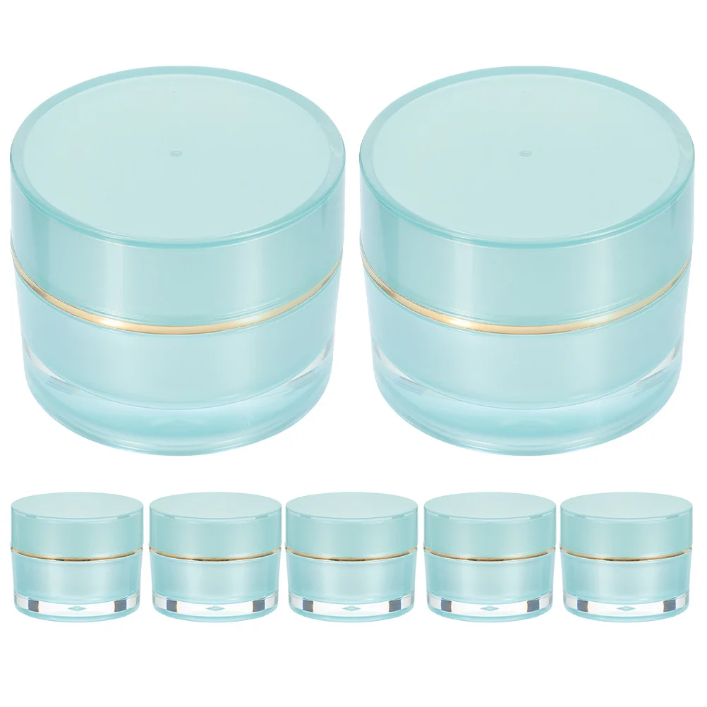6 قطع 10 جرام من حاويات كريم الأكريليك برطمانات السفر تصميم بسيط مادة قوية لحاويات جرة كريم المكياج مع أغطية #4