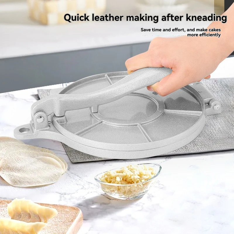 

Stainless Steel Manual Pancake Press, Kitchen Dough Forming Machine, Round Mold Maker for Household Tortilla Easy Operation