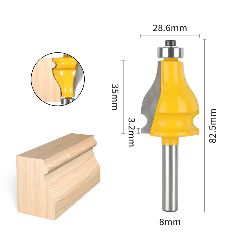 YUSUN Handrail Bit Table EDGE Bit Carbide Cutter Router Bit Woodworking Milling Cutter For Wood Bit Face Mill End Mill