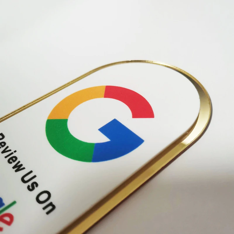 NFC Google Tap to Review Stand - Table Display for Google Reviews NFC Acrylic Stand Display