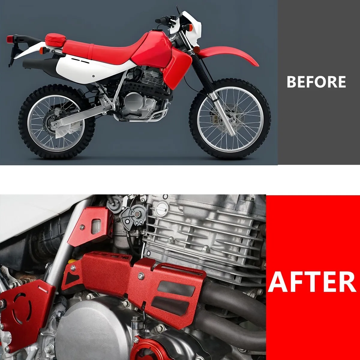 دراجة نارية CNC الألومنيوم كاتم الصوت رأس أنابيب الحرارة الحرس غطاء حامي لهوندا XR650L XR 650L1993 1994 1995 1996 1997-2024