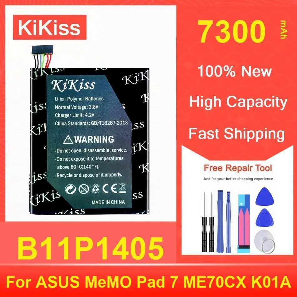 

Kikiss Battery 7300Mah B11P1405 For ASUS Memo Pad 7 ME70CX K01A