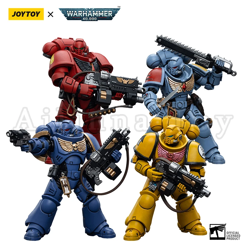 JOYTOY 1/18 Action Figure (4PCS/SET) 40K Intercessors Set Anime Military Model