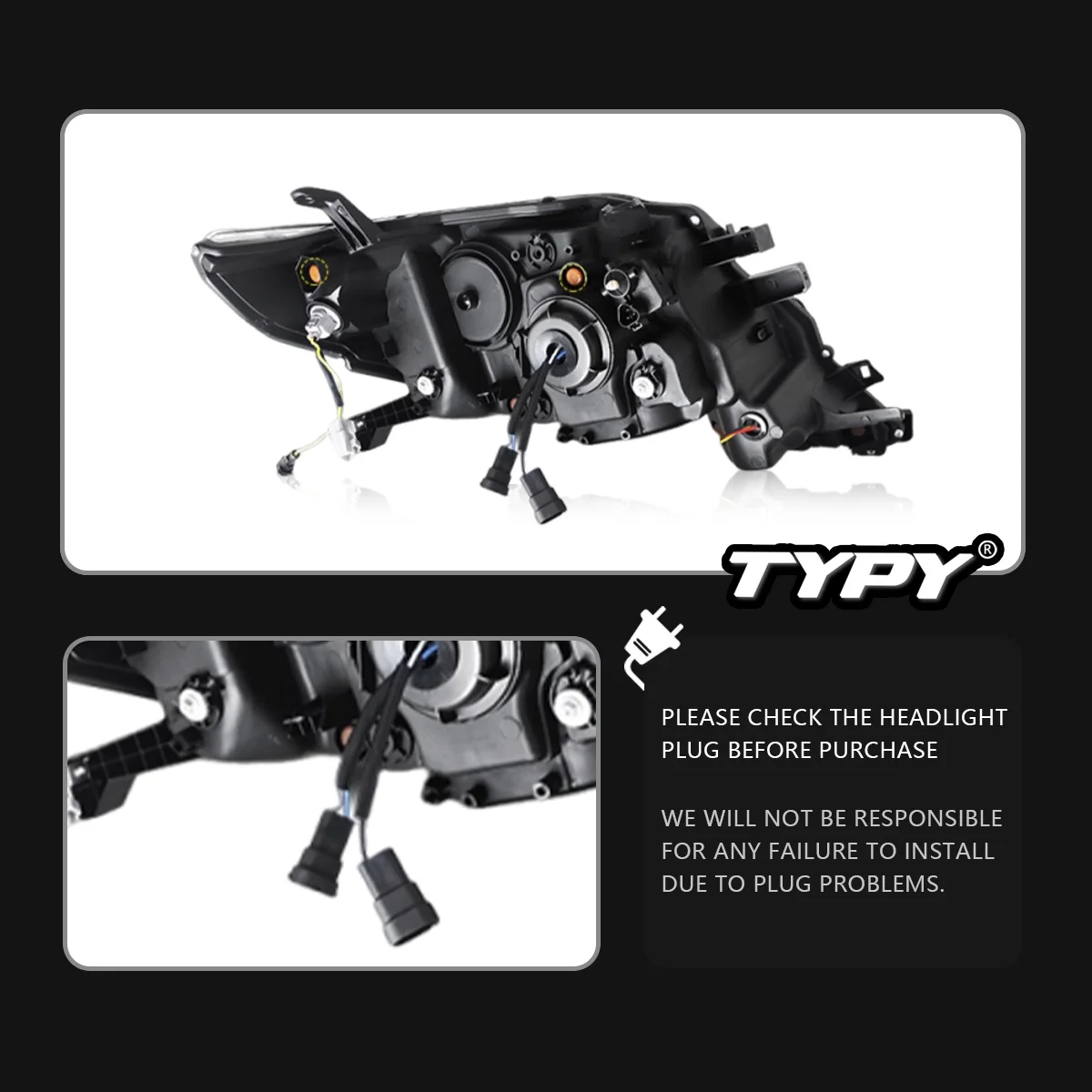 

TYPY New LED Head Lamp Upgrade Modified For Toyota Prado 2014-2016 Headlight Dynamic Signal Head Lamp Auto Accessories