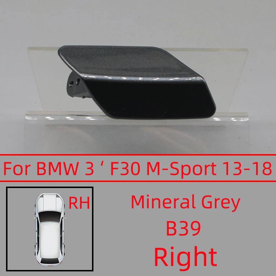 Pair Of Unpainted Headlight Washer Covers For 2013-2018 BMW 3 Series F30/F31/F35 – Left & Right, Direct Fit