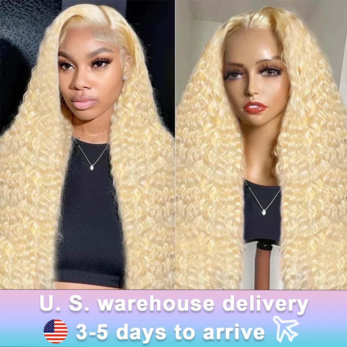 13x5 613 Blonde Lace Front Human Hair Deep Wave 30 Inch Curly Lace Frontal Wig Brazilian Hair 180 Density For Black Women