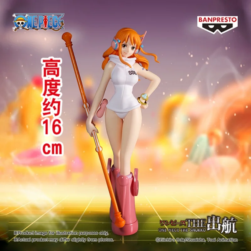

Original Banpresto One Piece The Shukko Nami Egghead Ver. 16cm Genuine Anime Action Figure Pvc Model Collectible Toys