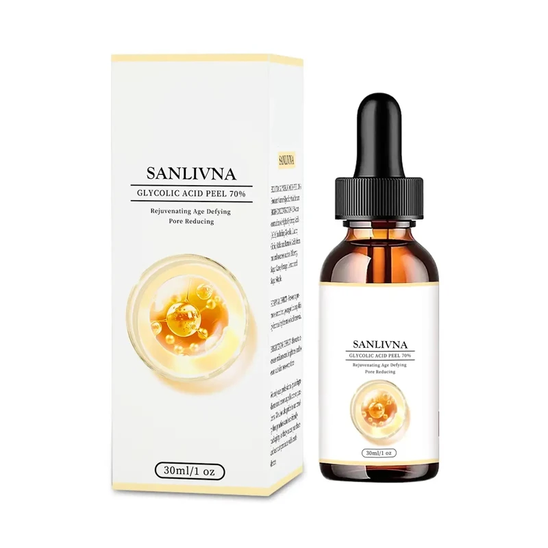 

Glycolic acid chemical essence skin facial care repair improvement peel anti-aging smooth fine lines skin pigmentation scars
